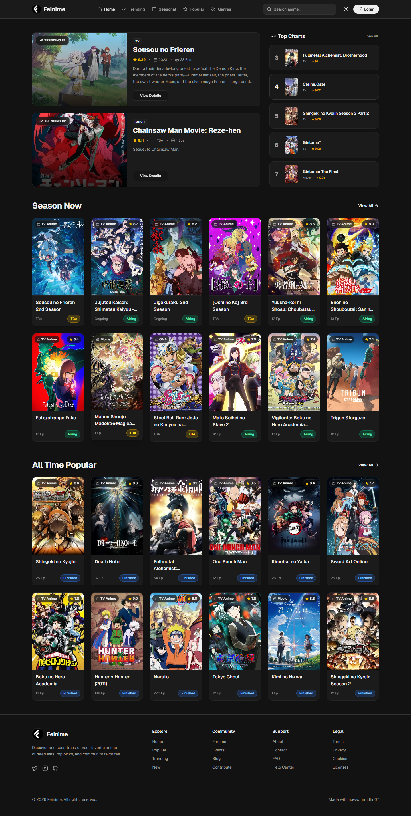 Feinime - Anime Platform